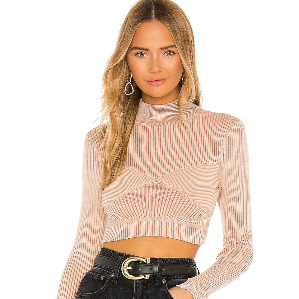 NWT NBD Midori Turtleneck in Nude - Size Medium